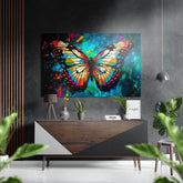 Butterfly Brushed Aluminum Dibond Wall Art.